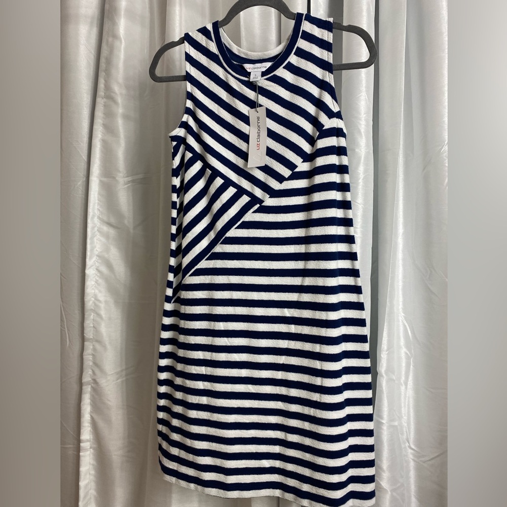 NWT Liz Claiborne Striped Tank Dress